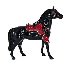 Vintage Hartland Horse Western Series Black Red Bridle Saddle 1960s